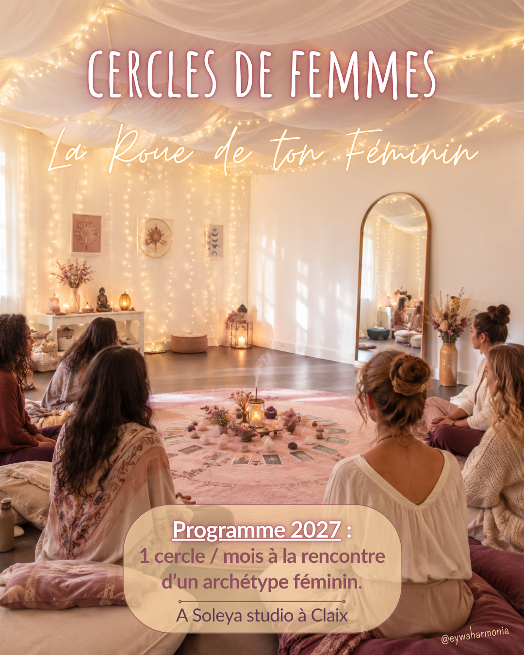 Lire la suite à propos de l’article Programme Cercles de femmes 2027 – La Roue de ton Féminin